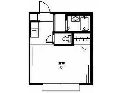 チェリーハイツ(1K/1階)の間取り写真