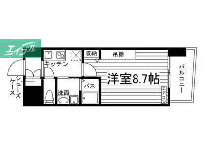 フォレスタ岡山医大前(1K/7階)の間取り写真