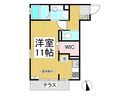 J-ROOM妃 参番館 東之門(ワンルーム/1階)の間取り写真