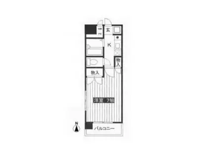 サンシティ五橋(1K/5階)の間取り写真