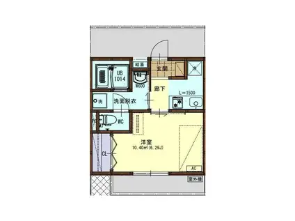 イーストタウンMTKII(1K/3階)の間取り写真