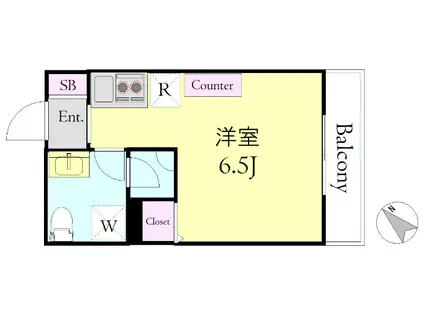 MAISON・OLIVE(ワンルーム/3階)の間取り写真