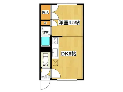 コーポラスケイコ(1DK/1階)の間取り写真