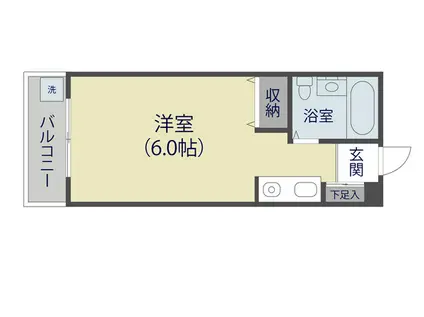 ベローチェ谷塚(ワンルーム/3階)の間取り写真
