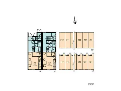 レオパレス竹林(1K/1階)の間取り写真