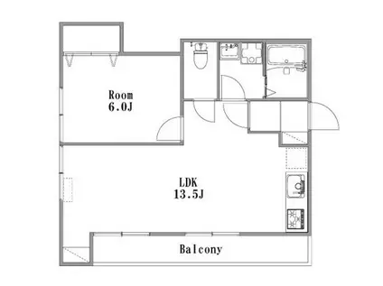 アドバンス那珂川II(1LDK/1階)の間取り写真