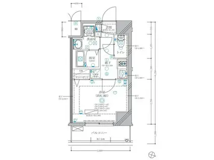 ディアレイシャス東別院IV(1K/10階)の間取り写真