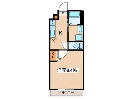 グラン テゾーロ(1K/2階)の間取り写真