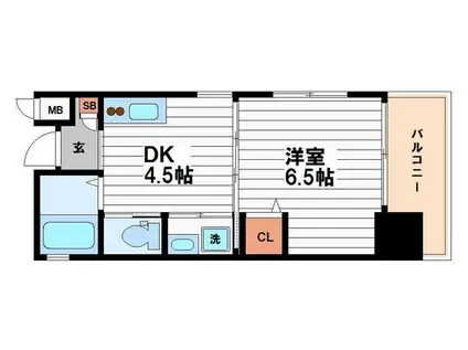 MELL-THEATER RESORT(1DK/10階)の間取り写真