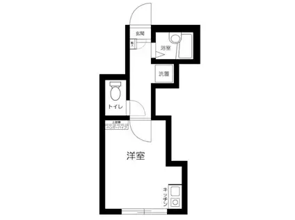 Cスクエア矢口(ワンルーム/1階)の間取り写真