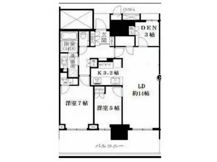 ベイズ タワー&ガーデン(2SLDK/27階)の間取り写真