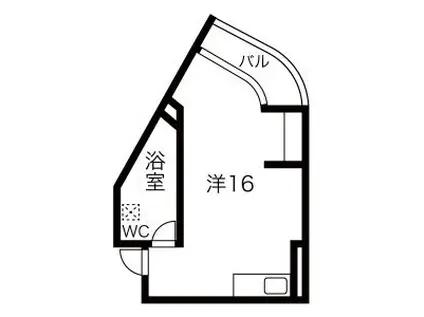 BAUWERK(ワンルーム/5階)の間取り写真