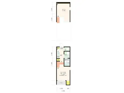ジュピター(1K/1階)の間取り写真