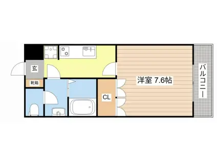 エターナル K・T(1K/1階)の間取り写真