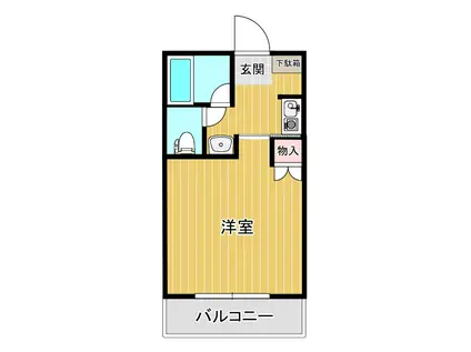 グリーンヒル青山(1K/1階)の間取り写真