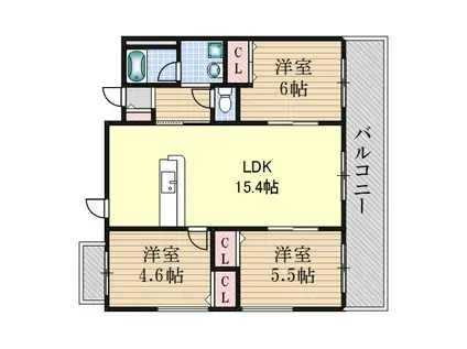 サンアイリオ(3LDK/2階)の間取り写真