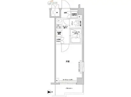 ルーブル武蔵新城(1K/3階)の間取り写真