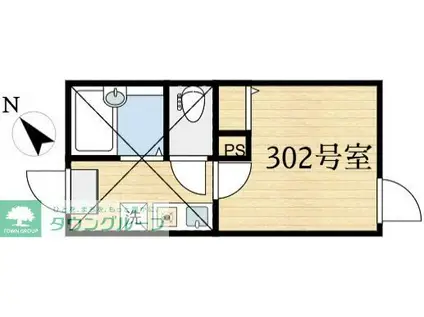 ラフィネ雑色(1K/3階)の間取り写真