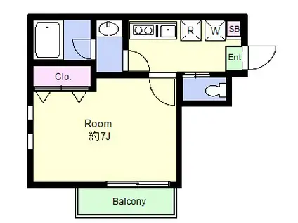 アマビーレ新井5丁目(1K/5階)の間取り写真