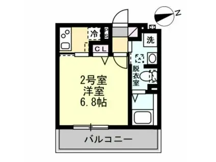 T&Fレジデンス12(1K/1階)の間取り写真