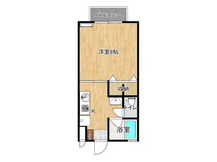 コーポY(1K/2階)の間取り写真