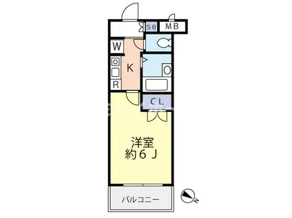 グランヴァン西馬込(1K/4階)の間取り写真