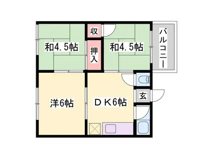 シティビル(3DK/2階)の間取り写真