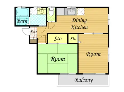 プレミールフクシマ(2DK/3階)の間取り写真