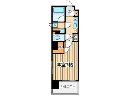 レア横濱関内壱番館(1K/8階)の間取り写真