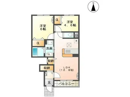 メゾン・プログレス(2LDK/1階)の間取り写真