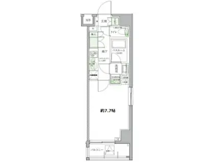 クレヴィスタ板橋西台II(1K/5階)の間取り写真