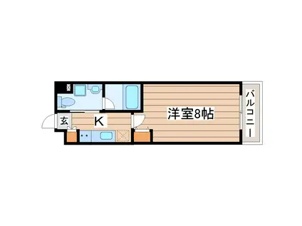 ザ・ブリスフルフォート仙台駅東(1K/5階)の間取り写真