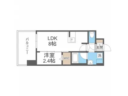 グランフォーレ博多ウォーターフロント(1LDK/8階)の間取り写真