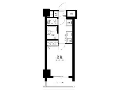 クレイスプリンシア池袋(1K/10階)の間取り写真