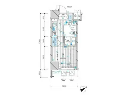 メインステージ蒲田VIエグザ(1K/8階)の間取り写真