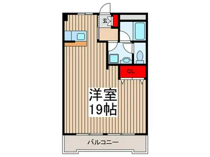 レガシィハイツ(ワンルーム/6階)の間取り写真