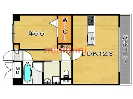 LUO MAROON(1LDK/3階)の間取り写真