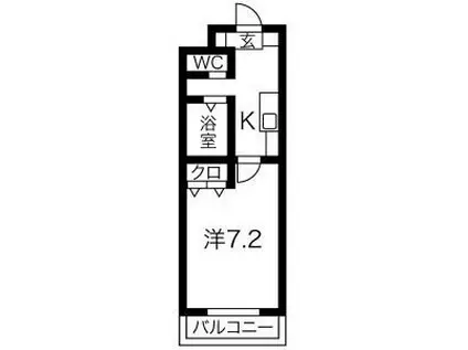 A・CITY志段味(1K/4階)の間取り写真