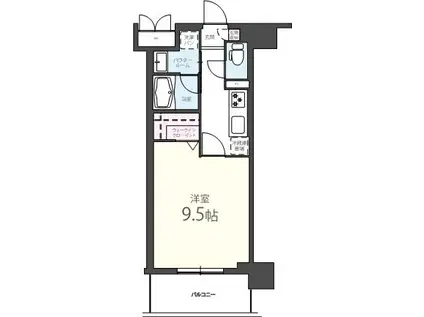 エリートタウン日本橋(1K/2階)の間取り写真