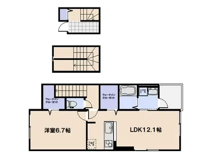 ルミエール 五日市駅前(1LDK/3階)の間取り写真