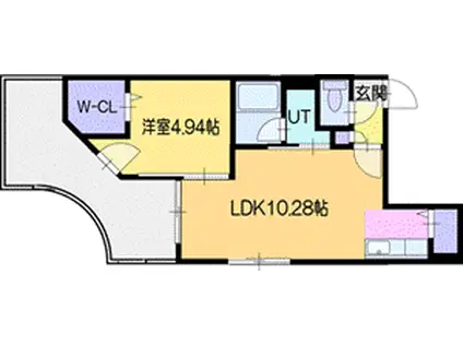 癒禅44(1LDK/1階)の間取り写真