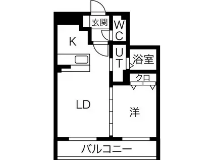 IL SOLE TRE(1LDK/4階)の間取り写真