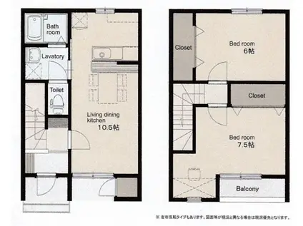 プロスペリティ(2LDK/1階)の間取り写真