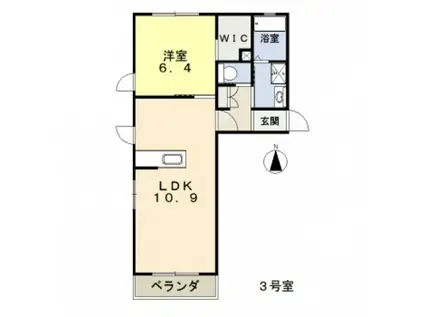 LUCE(1LDK/2階)の間取り写真