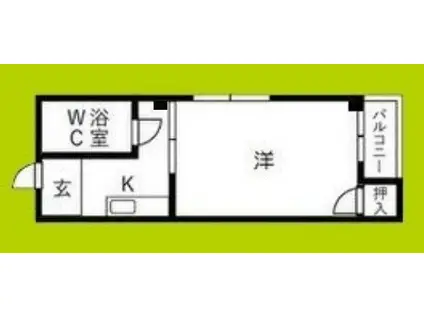 エルパラッツォ玉出(1K/3階)の間取り写真