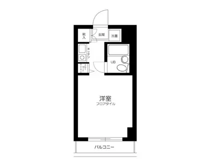 エクセレンス笹塚(ワンルーム/1階)の間取り写真