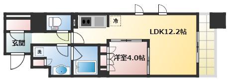 パークアクシス仙台西公園(1LDK/10階)の間取り写真