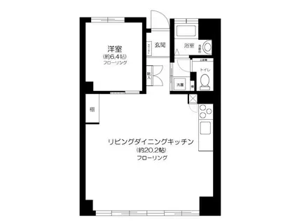 代官山東急アパートアネックス(1LDK/2階)の間取り写真