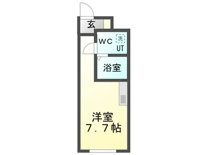 ディスティーノ野一色(ワンルーム/B1階)の間取り写真