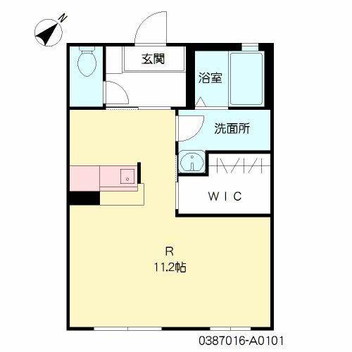 プレミール白川(ワンルーム/1階)の間取り写真